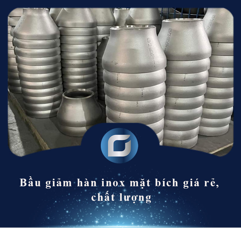 bầu giảm hàn inox mặt bích