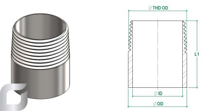 ống ren 1 đầu inox giá rẻ