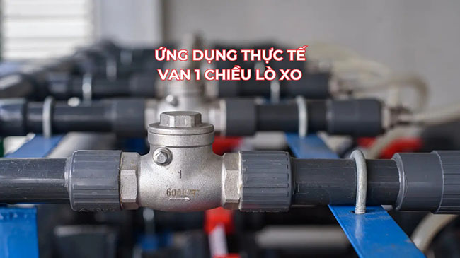 ứng dụng của van 1 chiều lò xo
